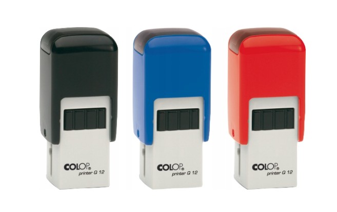 Stempel Q12 12x12mm mix kol. Colop